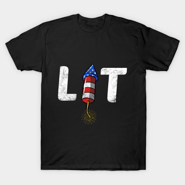 Lit Funny 4Th Of July T-Shirt by Rebrand